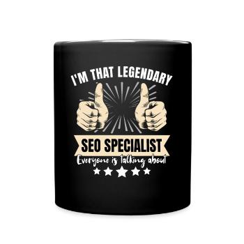 Gestionnaire SEO légendaire - Mug uni - noir - Devant