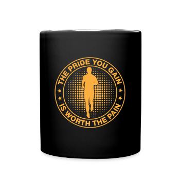 Courir la fierté que vous gagnez la douleur Marathonien - Mug uni - noir - Devant