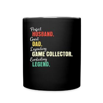 Papa collectionneur de jeux - Mug uni - noir - Devant