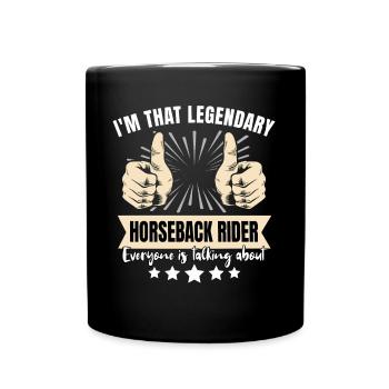 Cavalier légendaire - Mug uni - noir - Devant