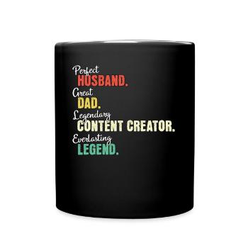 Papa créateur de contenu - Mug uni - noir - Devant