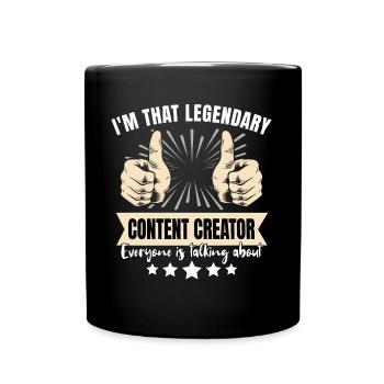 Créateur de contenu légendaire - Mug uni - noir - Devant