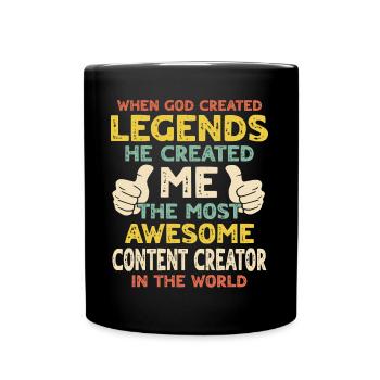 Créateur de contenu - Mug uni - noir - Devant