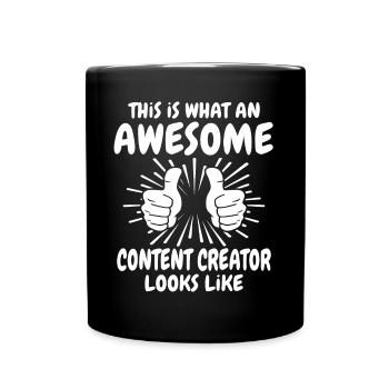 Créateur de contenu - Mug uni - noir - Devant