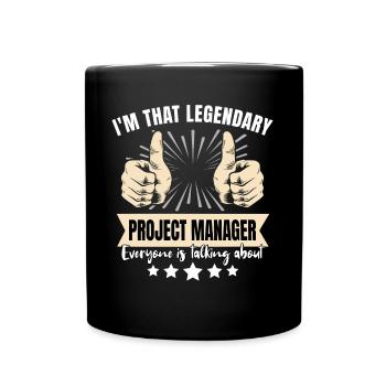Chef de projet légendaire - Mug uni - noir - Devant