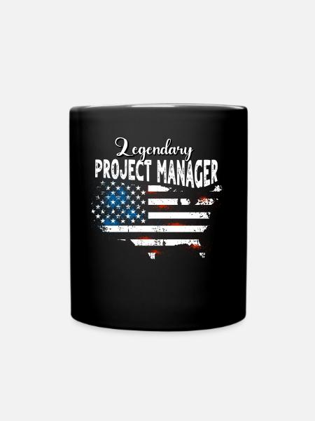 Projektmanager US - Tasse einfarbig - Schwarz