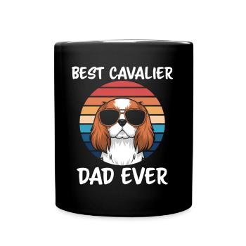 Cavalier King Charles Spaniel Disant Papa Cadeau - Mug uni - noir - Devant