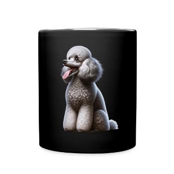 Caniche de pudel - Mug uni - noir - Devant