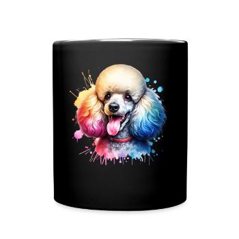 Poodle Motif - Full Colour Mug - black - Front
