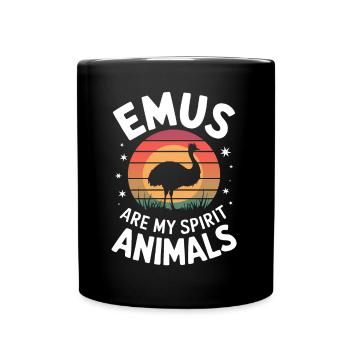 Emu Saying Australia Emus Funny Emu Gift - Full Colour Mug - black - Front