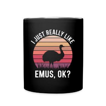 Emu Saying Australia Emus Funny Emu Gift - Full Colour Mug - black - Front