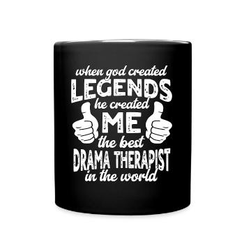 Best Drama Therapist Legend - Full Colour Mug - black - Front
