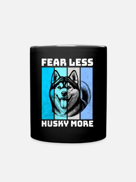 Husky Schlittenhund - Tasse einfarbig - Schwarz