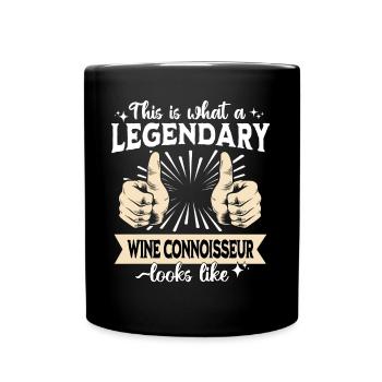 Amateur de vin légendaire - Mug uni - noir - Devant