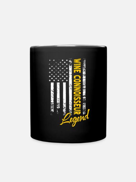 Weinkenner Legende - Tasse einfarbig - Schwarz