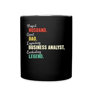 Business Analyst Dad - Full Colour Mug - black - Front