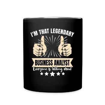Legendary Business Analyst - Full Colour Mug - black - Front