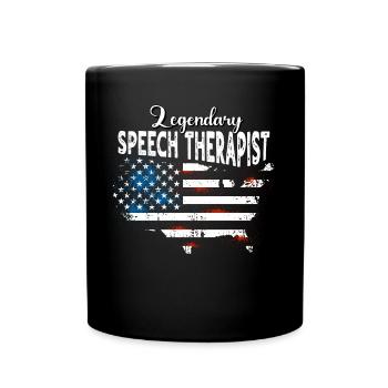 Speech Therapist US - Full Colour Mug - black - Front