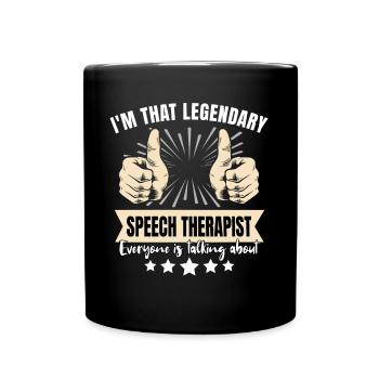Legendary speech therapist - Full Colour Mug - black - Front