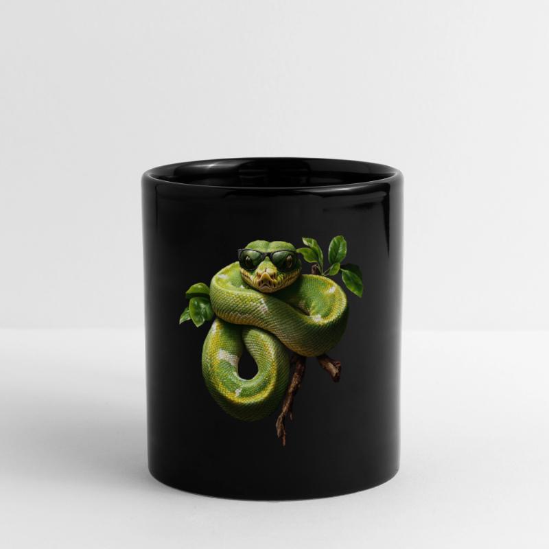 Green Tree Python Snakes Lover Terrarium Full Colour Mug