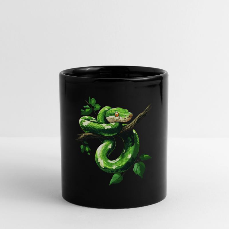 Green Tree Python Snakes Lover Terrarium Full Colour Mug