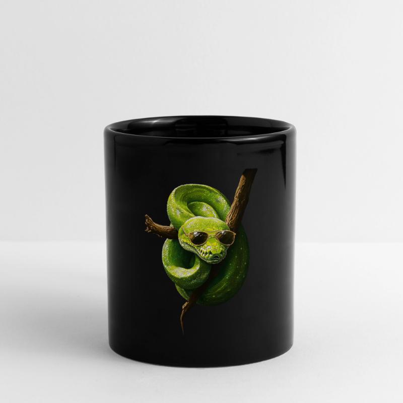 Green Tree Python Snakes Lover Terrarium Full Colour Mug