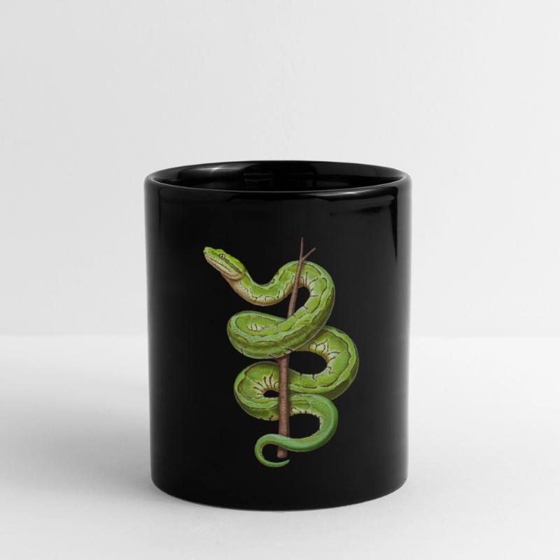 Green Tree Python Snakes Lover Terrarium Full Colour Mug