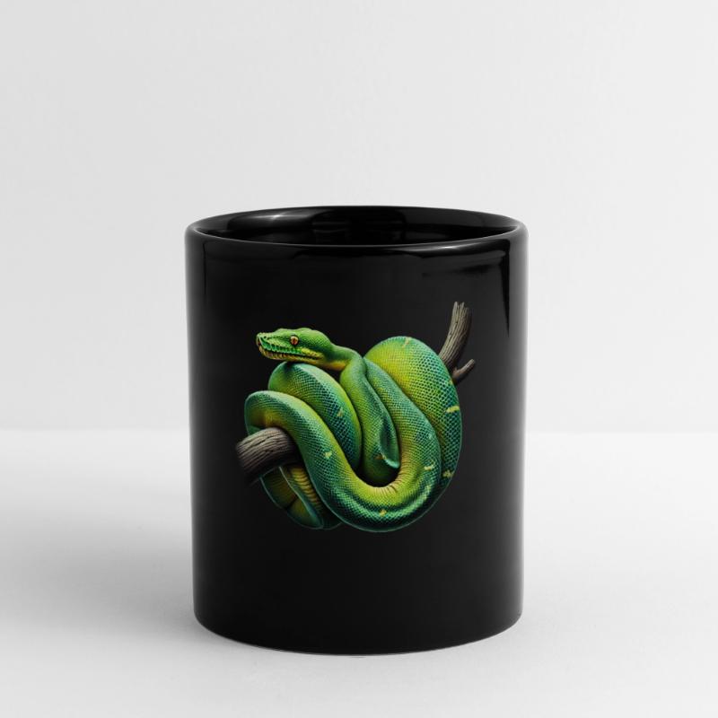 Green Tree Python Snakes Lover Terrarium Full Colour Mug