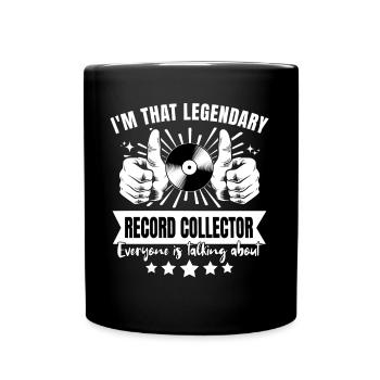 Légende légendaire du collectionneur de disques - Mug uni - noir - Devant