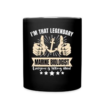 Legendary marine biologist - Full Colour Mug - black - Front