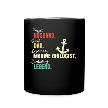 Marine biologist dad - Full Colour Mug - black - Front