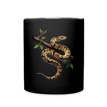 King Python Snakes Lover Terrarium Python - Full Colour Mug - black - Front