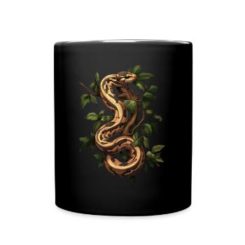 King Python Snakes Lover Terrarium Python - Full Colour Mug - black - Front