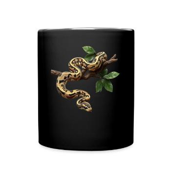 King Python Snakes Lover Terrarium Python - Full Colour Mug - black - Front