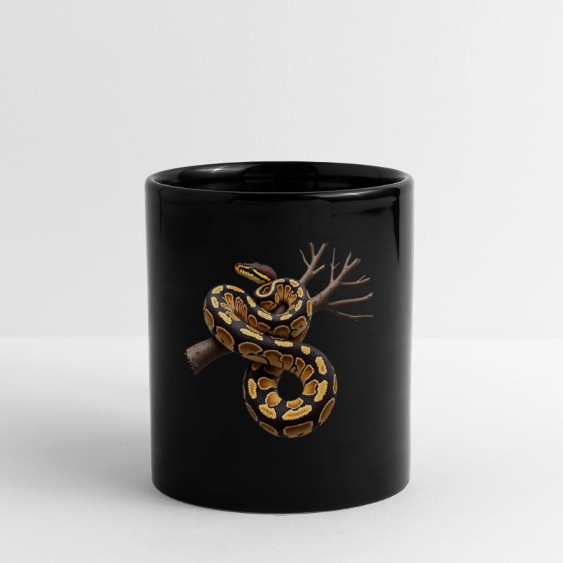 Königspython Schlangen Liebhaber Terrarium Python Tasse einfarbig