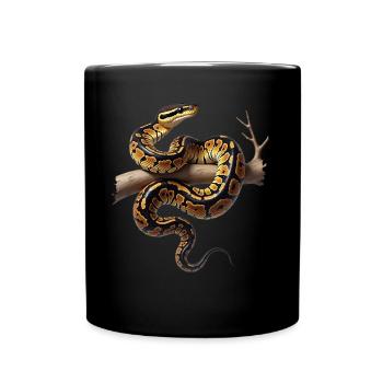 King Python Snakes Lover Terrarium Python - Full Colour Mug - black - Front