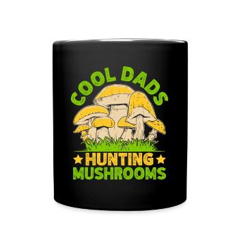 Cueillette de champignons Chasseur Cool Dads Chasse Morille - Mug uni - noir - Devant