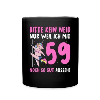 Please No Envy 59 Birthday - Full Colour Mug - black - Front