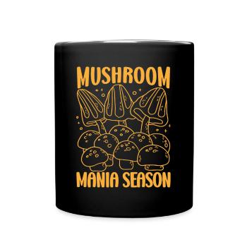 Chasseur de champignons Saison de la folie des champignons - Mug uni - noir - Devant