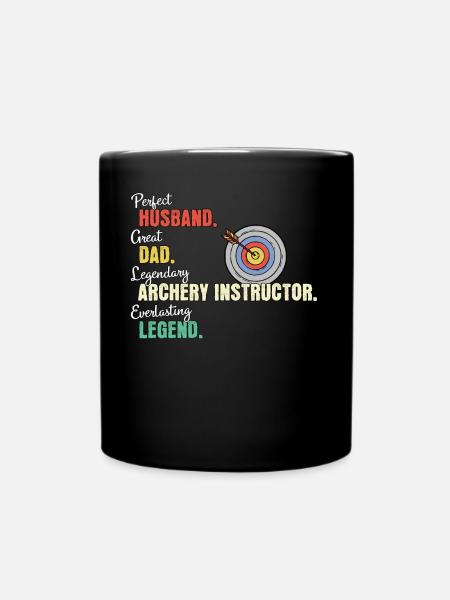 Trainer Bogenschiessen Papa - Tasse einfarbig - Schwarz