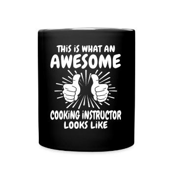 Instructeur de cuisine - Mug uni - noir - Devant