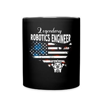 Robotikingenieur US - Tasse einfarbig - Schwarz - Vorne