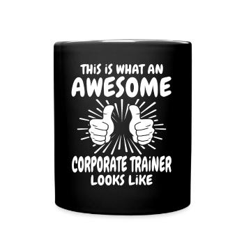 Coach d’employés - Mug uni - noir - Devant