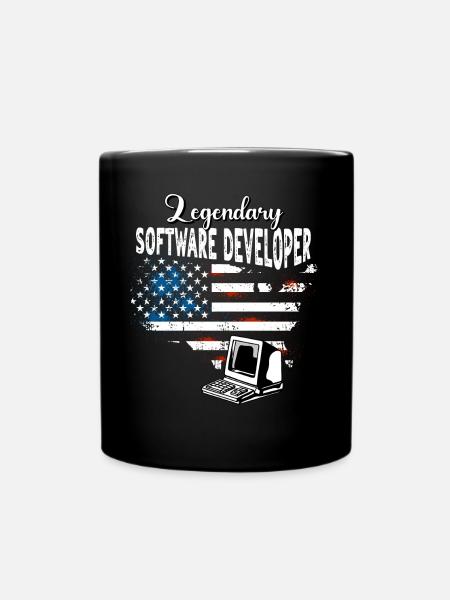 Software Entwickler US - Tasse einfarbig - Schwarz