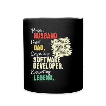 Papa développeur de logiciels - Mug uni - noir - Devant