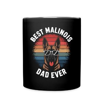 Belgian Shepherd Saying Malinois Gift - Full Colour Mug - black - Front