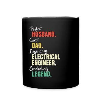 Elektroingenieur Papa - Tasse einfarbig - Schwarz - Vorne