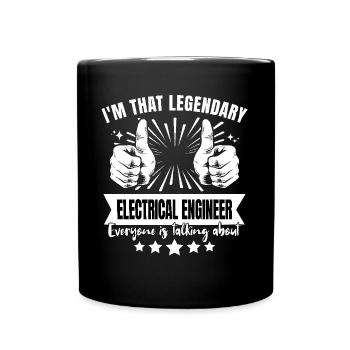 Legendärer Elektroingenieur Legende - Tasse einfarbig - Schwarz - Vorne