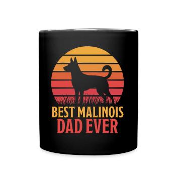Belgian Shepherd Saying Malinois Gift - Full Colour Mug - black - Front