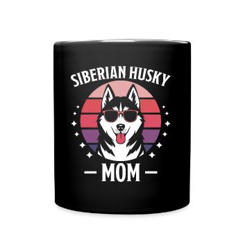 Siberian Husky Saying Siberian Huskies Gift - Full Colour Mug - black - Front
